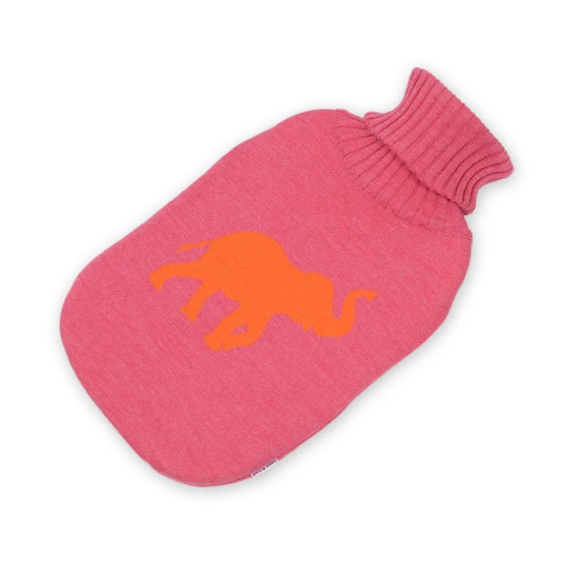 Wärmflasche 2l Elephant, magenta/orange