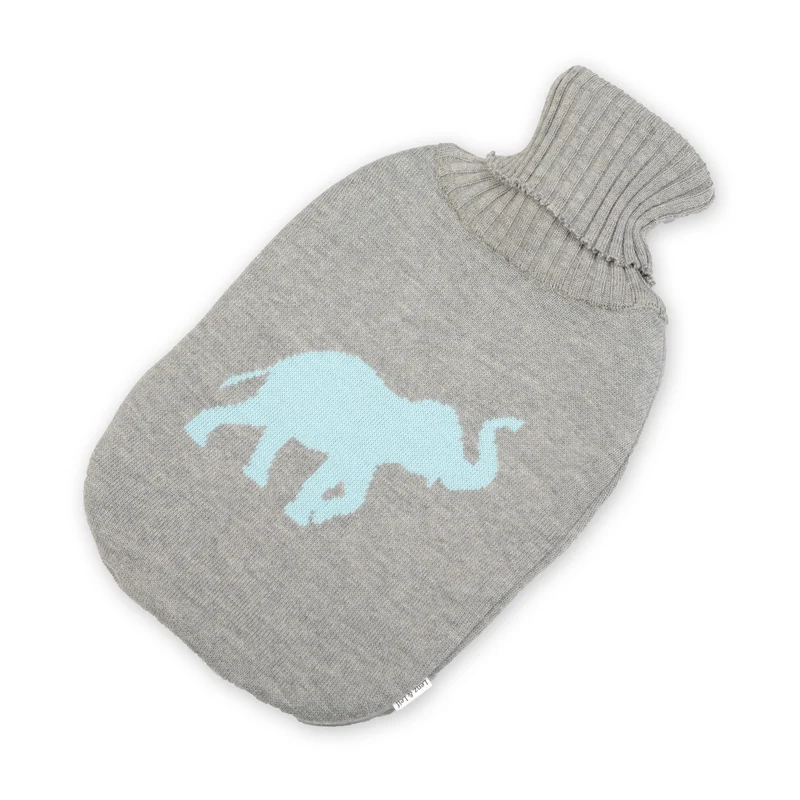 Wärmflasche 2l Elephant, grau/türkis