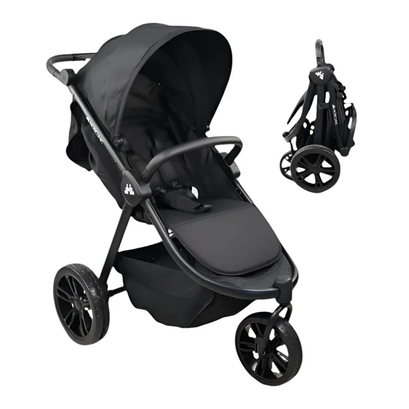 Kinderwagen mit 3 Rädern |Leicht |Geländeräder |5-Punkt-Gurt |Rückentasche |Max. 22kg |Agnes| Mobiclinic