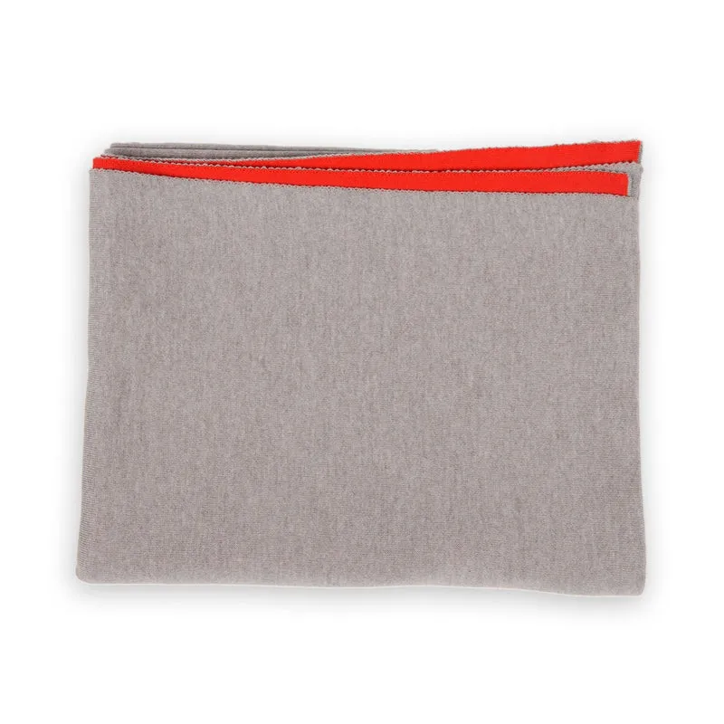 Decke 140x180cm Doubleface, grau/rot