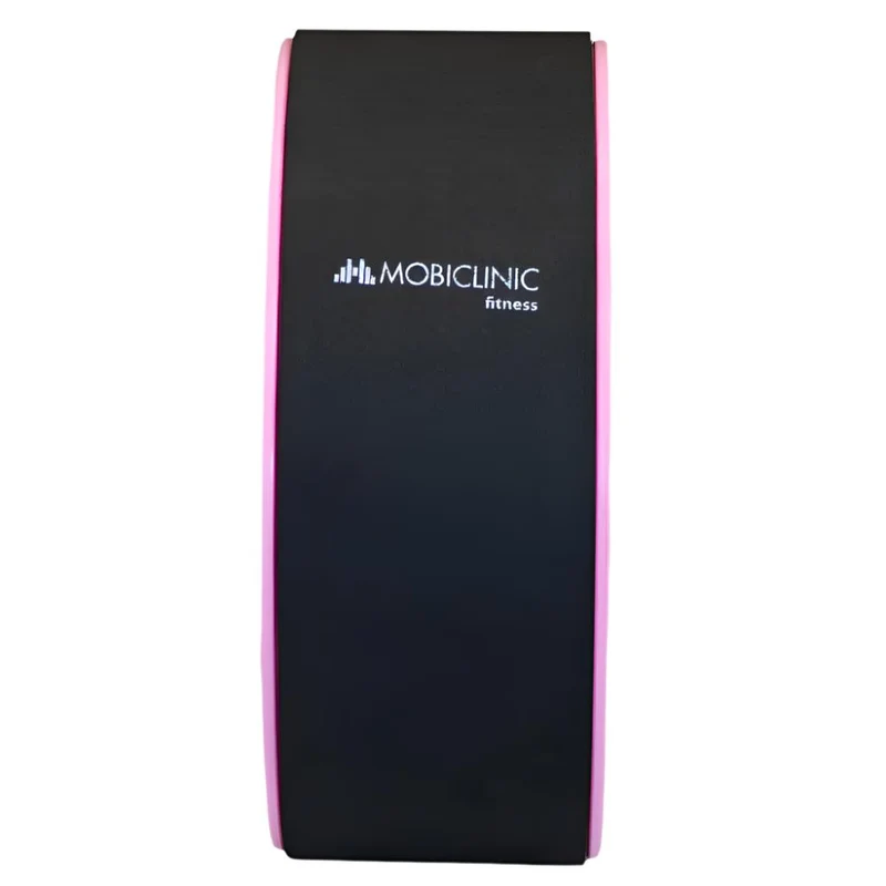 Yoga-Rad | Anti-Rutsch | Multifunktional | PTE+PP| 30x13 cm | Schwarz und Rosa| RY-01 |Mobiclinic