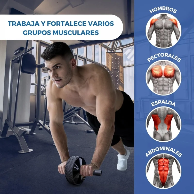 Bauchmuskelrolle | Inklusive Sportmatte | Transportierbar | Stabil | Modell: RA-01 | Mobiclinic