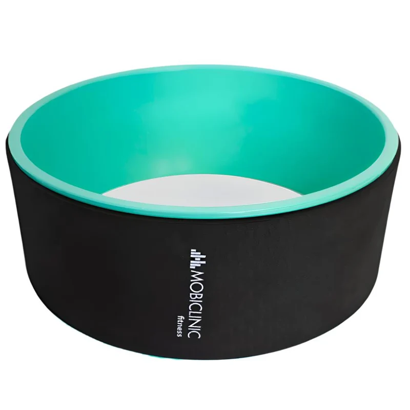 Yoga-Rad | Anti-Rutsch | Multifunktional | PTE+PP| 30x13 cm | Schwarz und Türkis | RY-01 |Mobiclinic