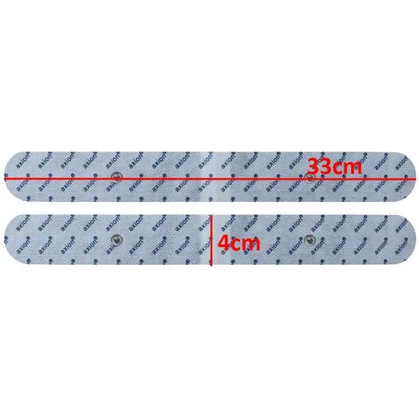 Rücken-Elektroden 33x4.5 cm - 2 Stück - passend zu Beurer, Sanitas - 3,5mm Druckknopf
