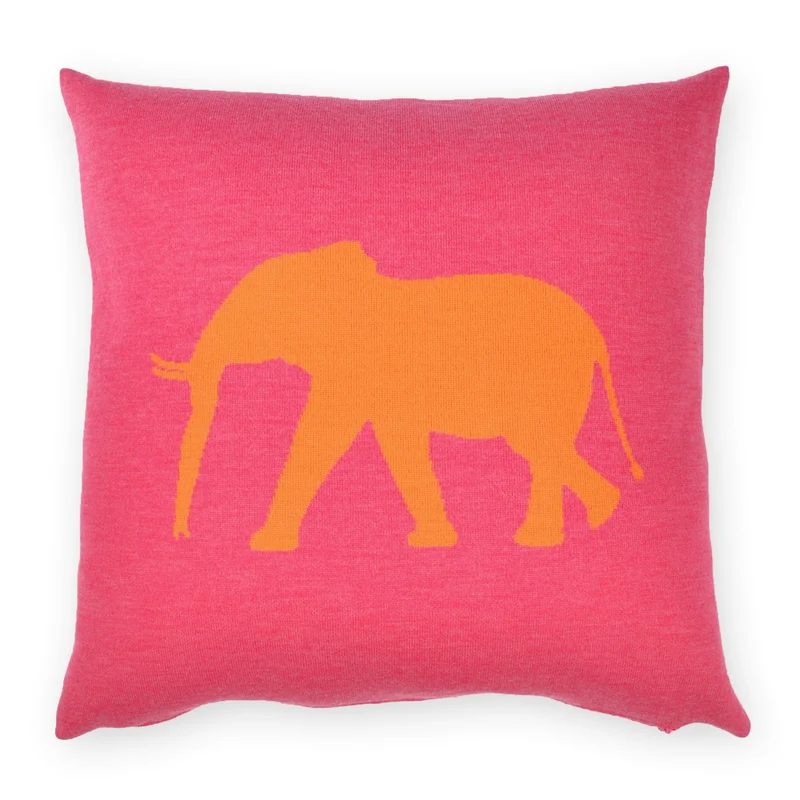 Kissenhülle 50x50cm Elephant, magenta/orange