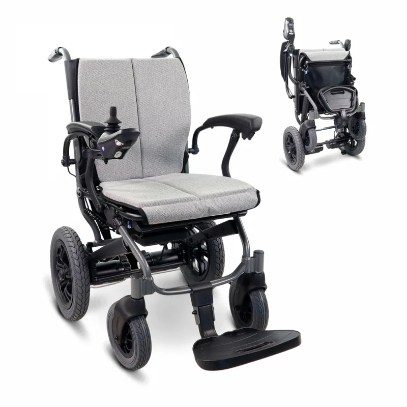 Elektrorollstuhl | Faltbar | Aluminium | Dualmodus | 20 km Reichweite | Bis zu 100 kg | Verona | Mobiclinic
