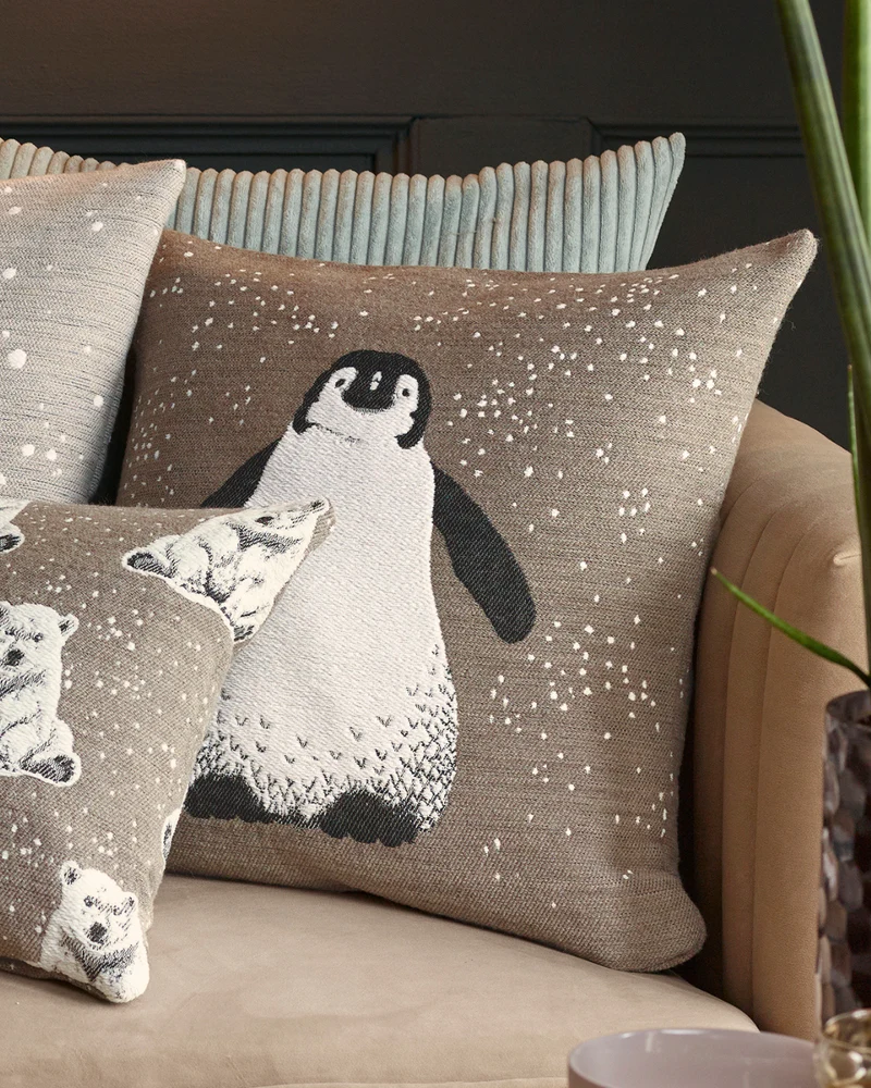 Pinguin Kissenbezug "Ping 45x45" von Sander Table + Home