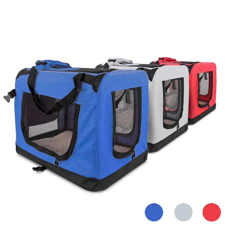 Transportbox für Haustiere | div. Größen | Unterschiedliches max. Gewicht| Faltbar | Blau | Modell: Balú | Mobiclinic