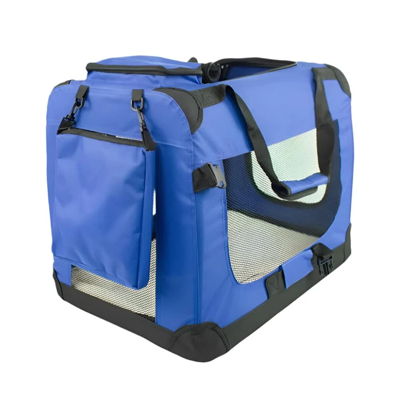 Transportbox für Haustiere | div. Größen | Unterschiedliches max. Gewicht| Faltbar | Blau | Modell: Balú | Mobiclinic