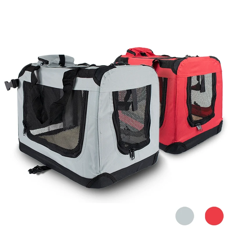 Transportbox für Haustiere | div. Größen | Unterschiedliches max. Gewicht | Faltbar | Grau | Modell: Balú | Mobiclinic