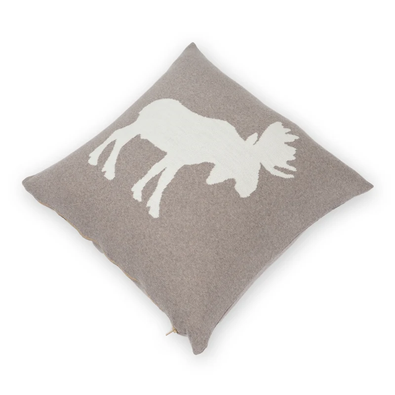 Kissenhülle 50x50cm Elk, beige/weiß