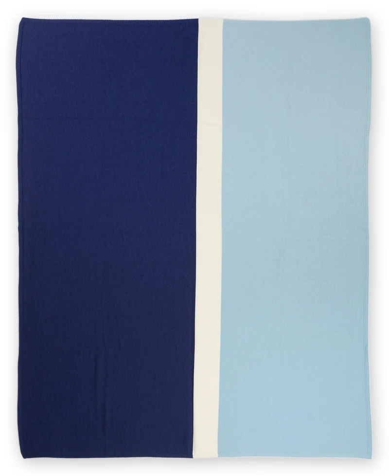 Decke 140x180cm Trio, blau/türkis/weiß