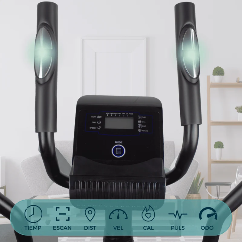 Crosstrainer | 8 Widerstände | LCD-Bildschirm | Ergonomischer Lenker | Rutschfest | Bis zu 100 kg | ATLAS | Mobiclinic