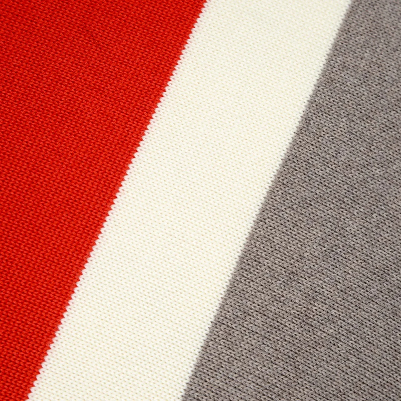 Kissenhülle 50x50cm Trio, rot/beige/weiß