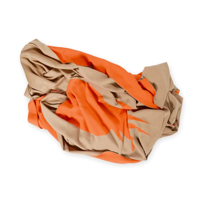 Bettüberwurf 200x240cm Ananas, camel/orange