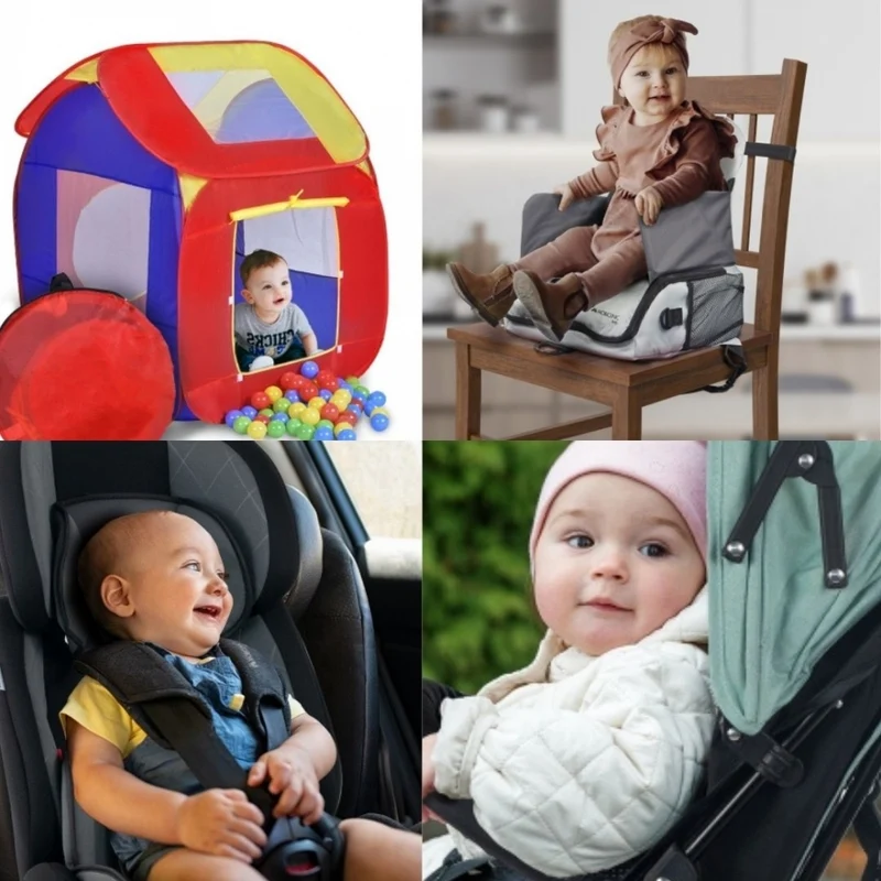 Kids Travel and Play Pack | Kleinkinderzelt | Kinderwagen | Reisehochstuhl | Babyschale | Mobiclinic