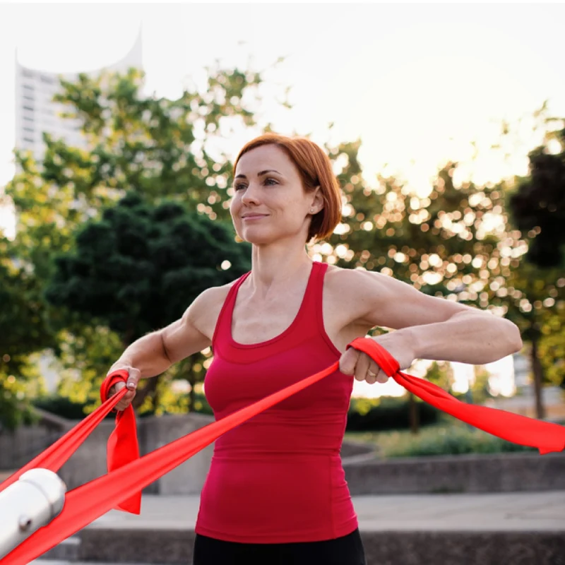 Fitnessband | Elastisches Gummiband | Niveau 2 | Rot |