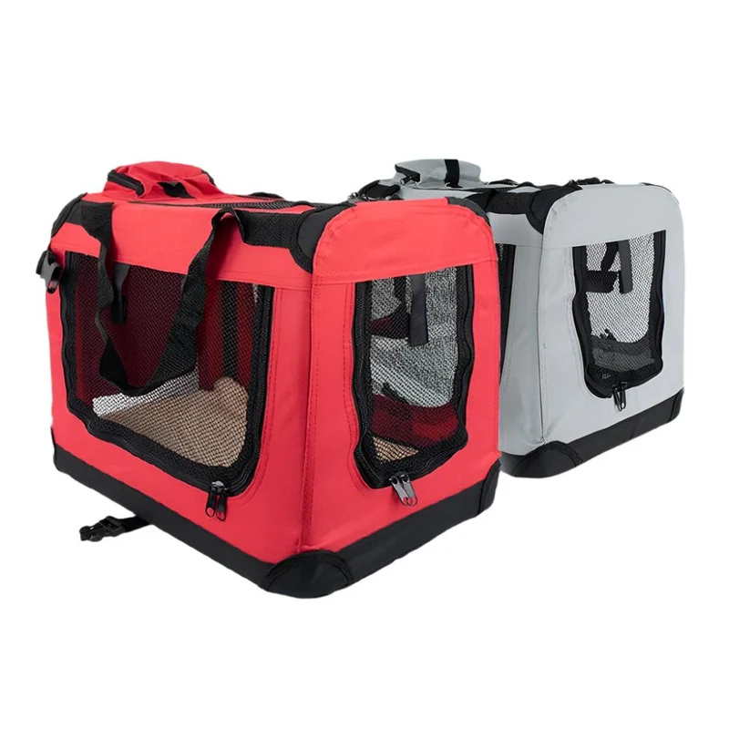 Transportbox für Haustiere | div. Größen | Unterschiedliches max. Gewicht| Faltbar | Rot | Modell: Balú | Mobiclinic