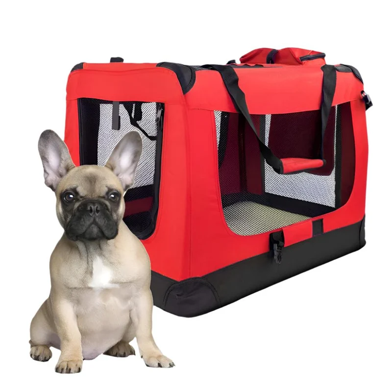 Transportbox für Haustiere | div. Größen | Unterschiedliches max. Gewicht| Faltbar | Rot | Modell: Balú | Mobiclinic