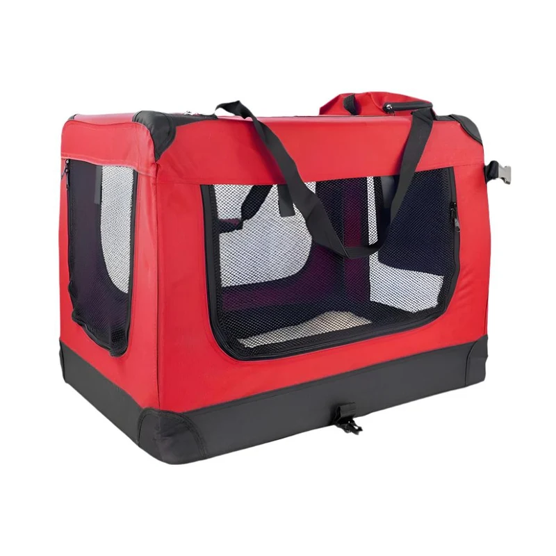 Transportbox für Haustiere | div. Größen | Unterschiedliches max. Gewicht| Faltbar | Rot | Modell: Balú | Mobiclinic