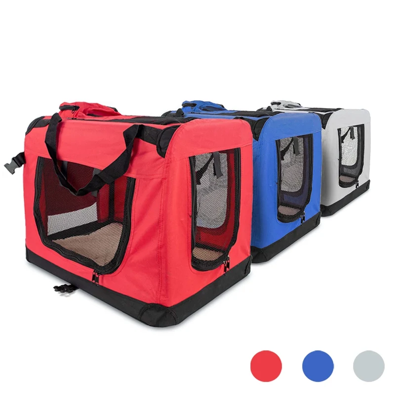 Transportbox für Haustiere | div. Größen | Unterschiedliches max. Gewicht| Faltbar | Rot | Modell: Balú | Mobiclinic