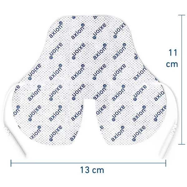 Nacken-Elektroden 11x13 cm - 2 Stück - passend zu axion, Prorelax, Promed, Auvon - 2mm Steckanschluss