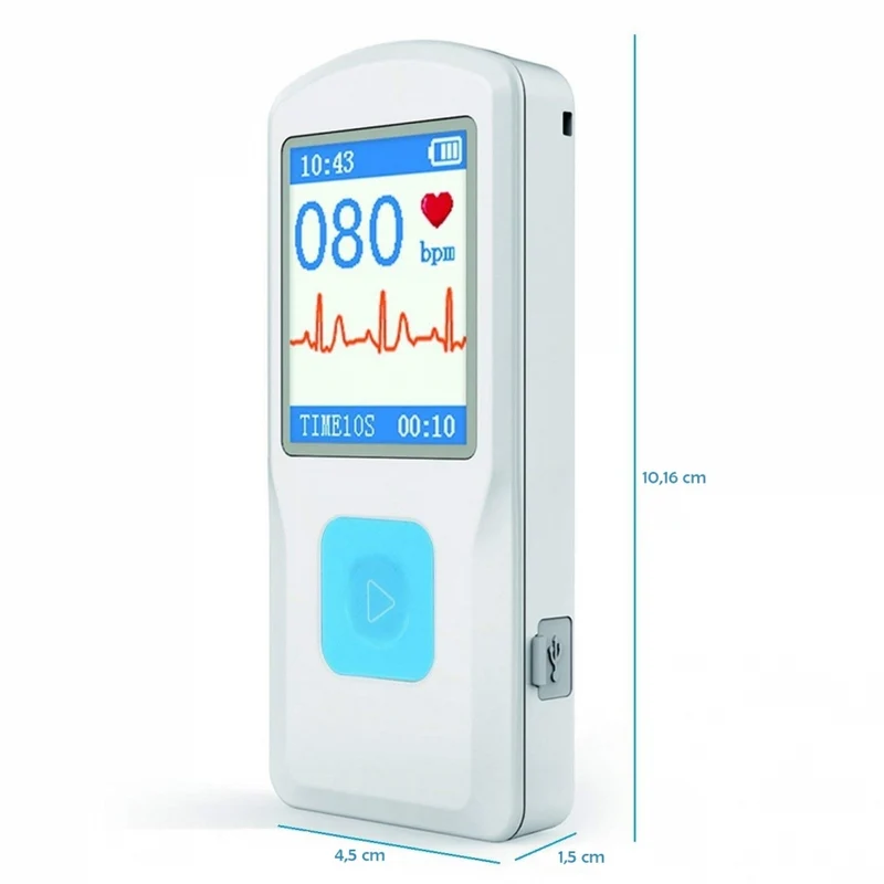 Tragbarer Elektrokardiograph | EKG | Farbbildschirm | PM10 | Mobiclinic