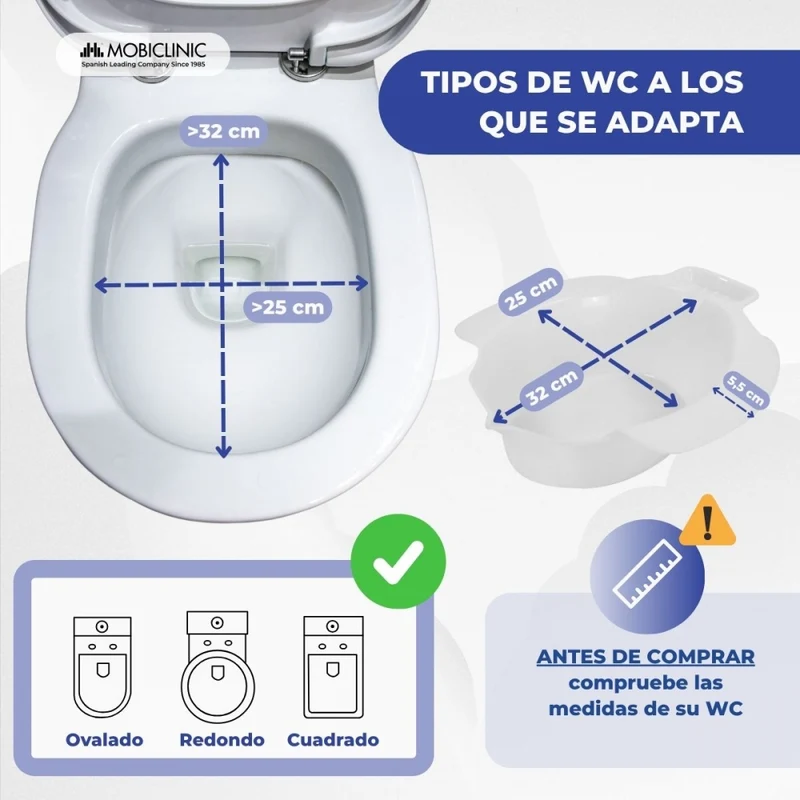 Tragbares Bidet | An der Toilette anbringbar | Klinische und häusliche Anwendung | Bis zu 4L | Stabil | Hana | Mobiclinic
