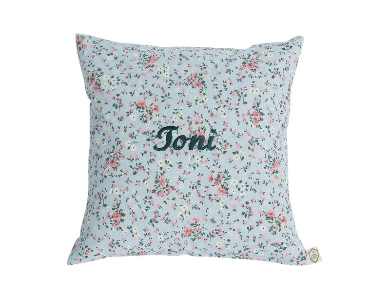 Kissen personalisiert LIBERTY hellblau