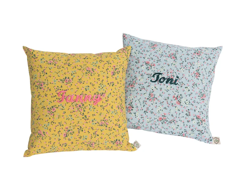 Kissen personalisiert LIBERTY hellblau