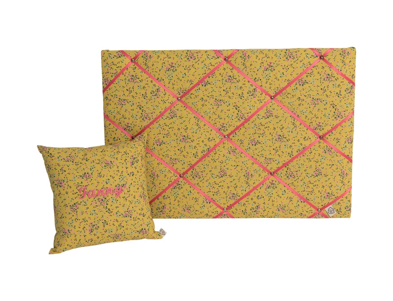 Kissen personalisiert LIBERTY senfgelb