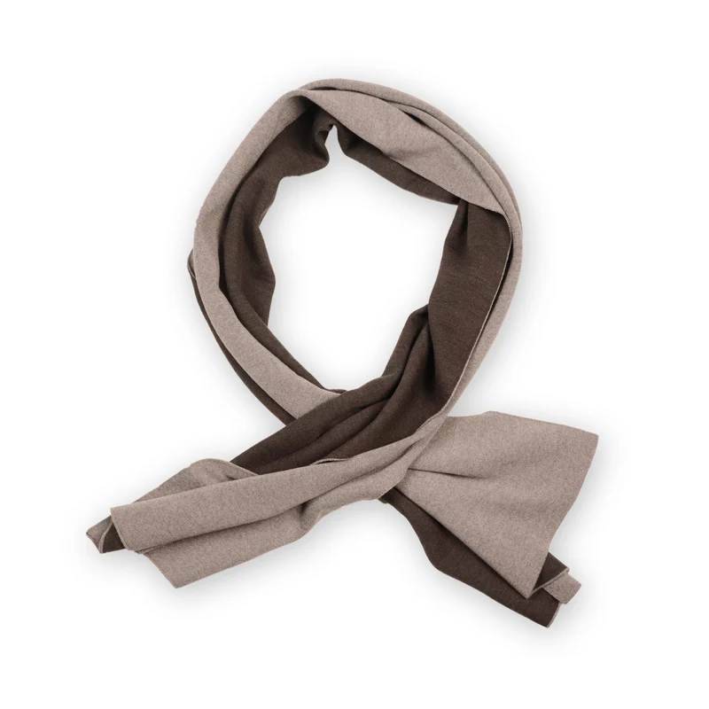 Schal Doubleface 50x180cm, beige/braun