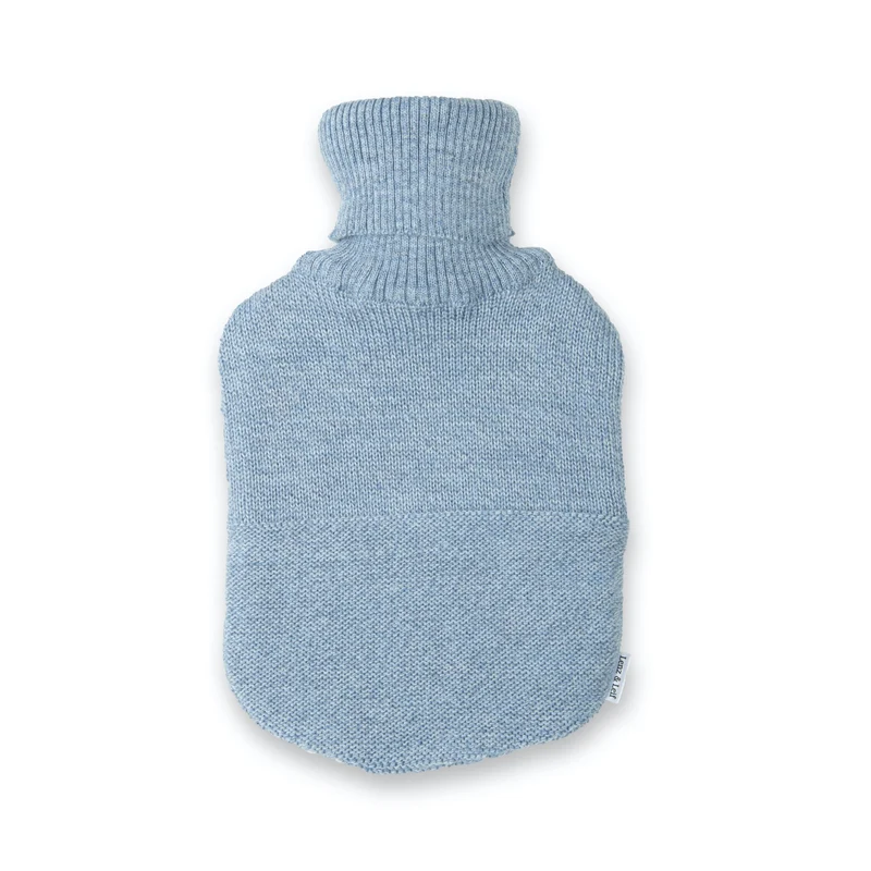 Baby/Kinderwärmflasche Valerie, hellblau meliert