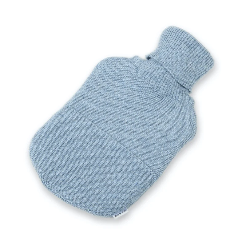 Baby/Kinderwärmflasche Valerie, hellblau meliert