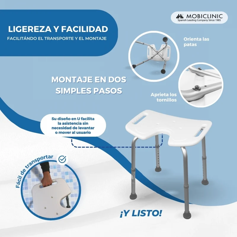 Duschhocker | U-förmige | Bahía | Mobiclinic