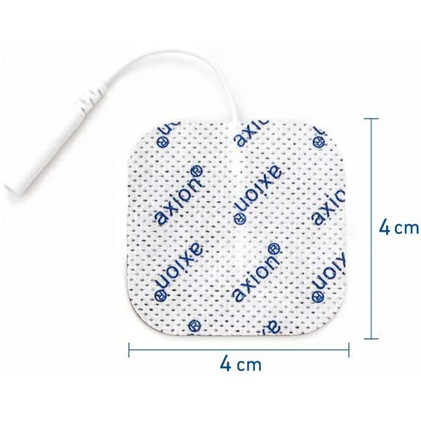 Elektroden, 4x4 cm - 8 Stück - passend zu axion, Prorelax, Promed, Auvon - 2mm Steckanschluss