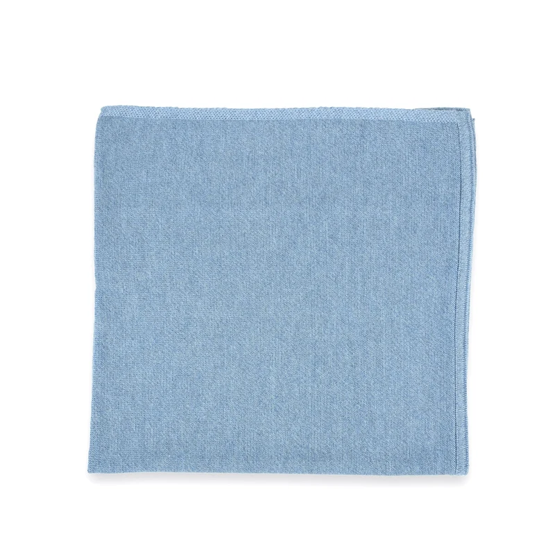 Baby/Kinderdecke 90x90cm uni, hellblau meliert