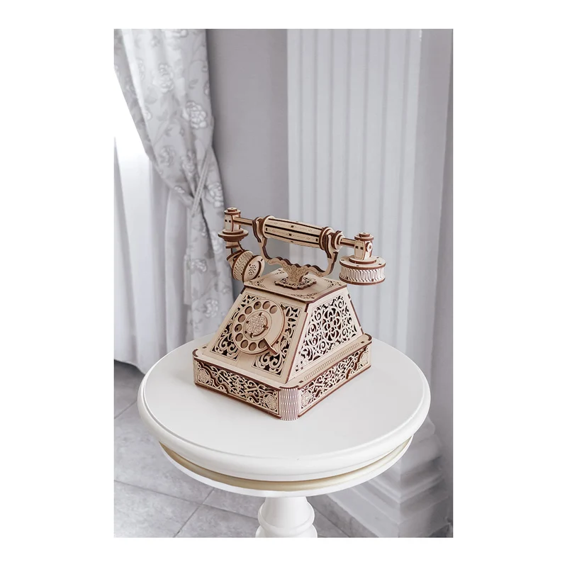 3D-Holzpuzzle, Retro Telefon