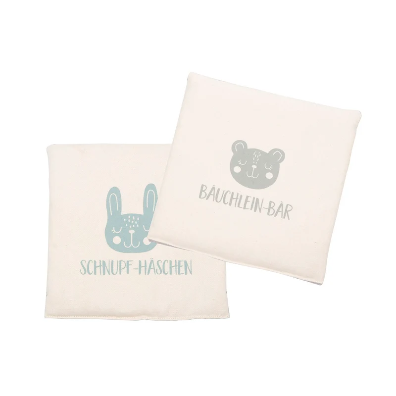 Set Kinder-Körnerkissen „Schnupf-Häschen & Bäuchlein-Bär“
