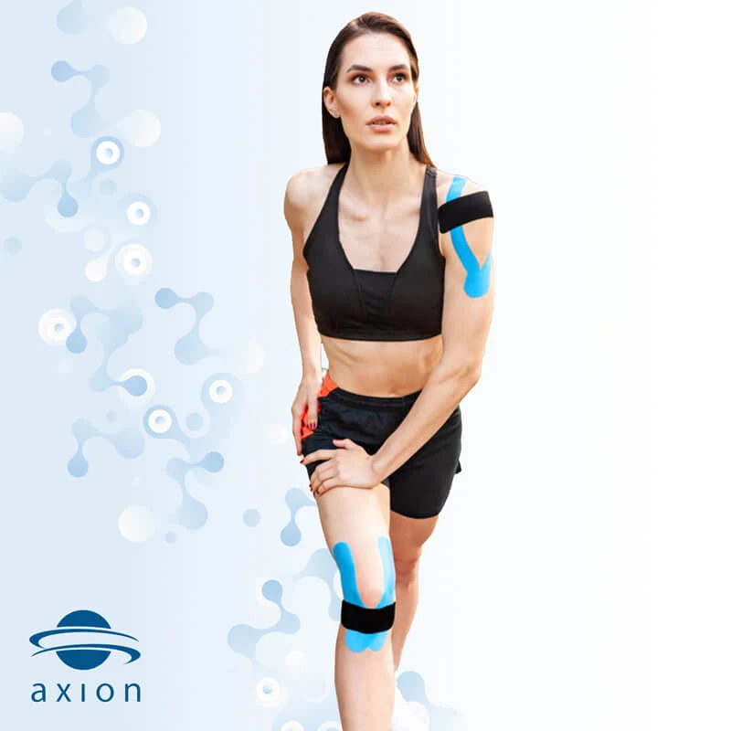 120 Streifen Kinesiologie-Tape 5cm breit 25cm lang Precut auf 6 Rollen in mehreren Farben von axion