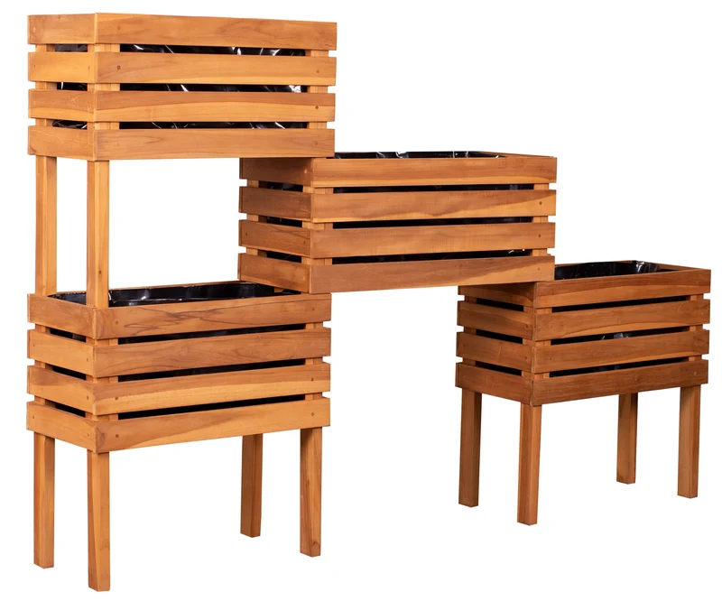 Hochbeet "Teak", 4-etagig