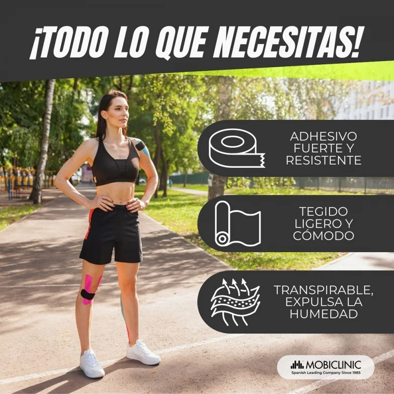 Kinesio Tape| 5cm x 5m | 12 Einheiten | Mobiclinic