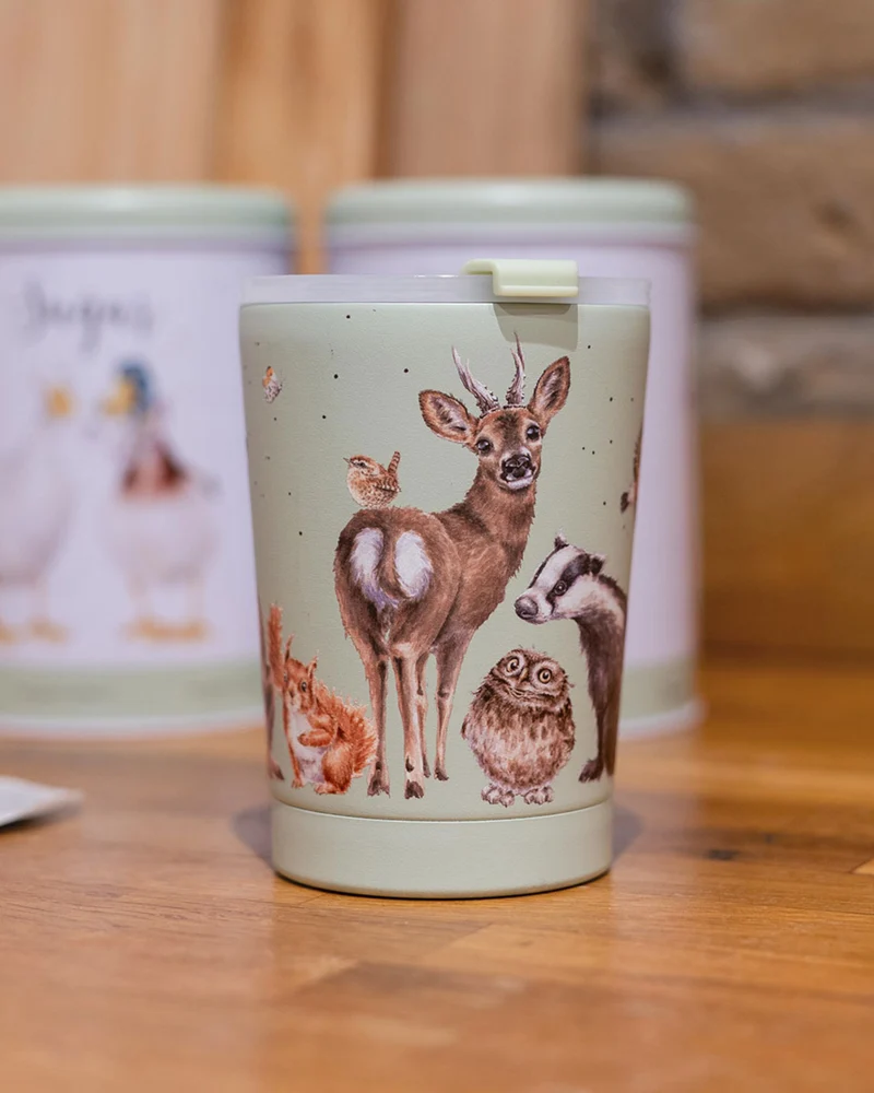 Waldtiere Thermosbecher To Go "Woodland" von Wrendale Designs
