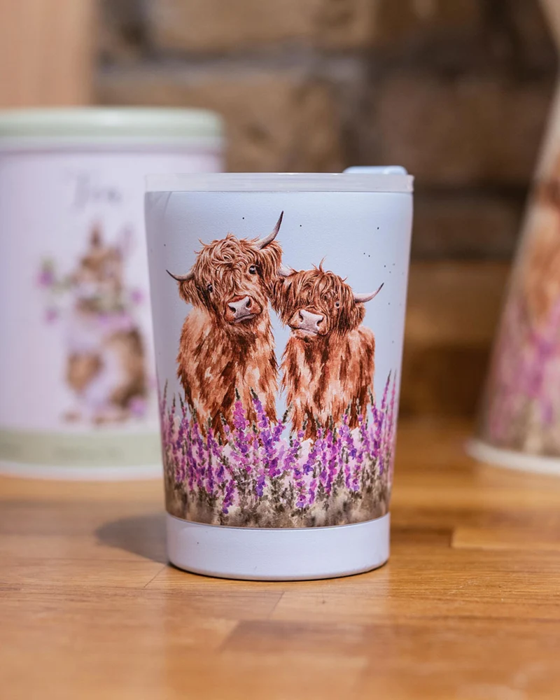Hochlandkuh Thermosbecher To Go "Highland Cow" von Wrendale Designs