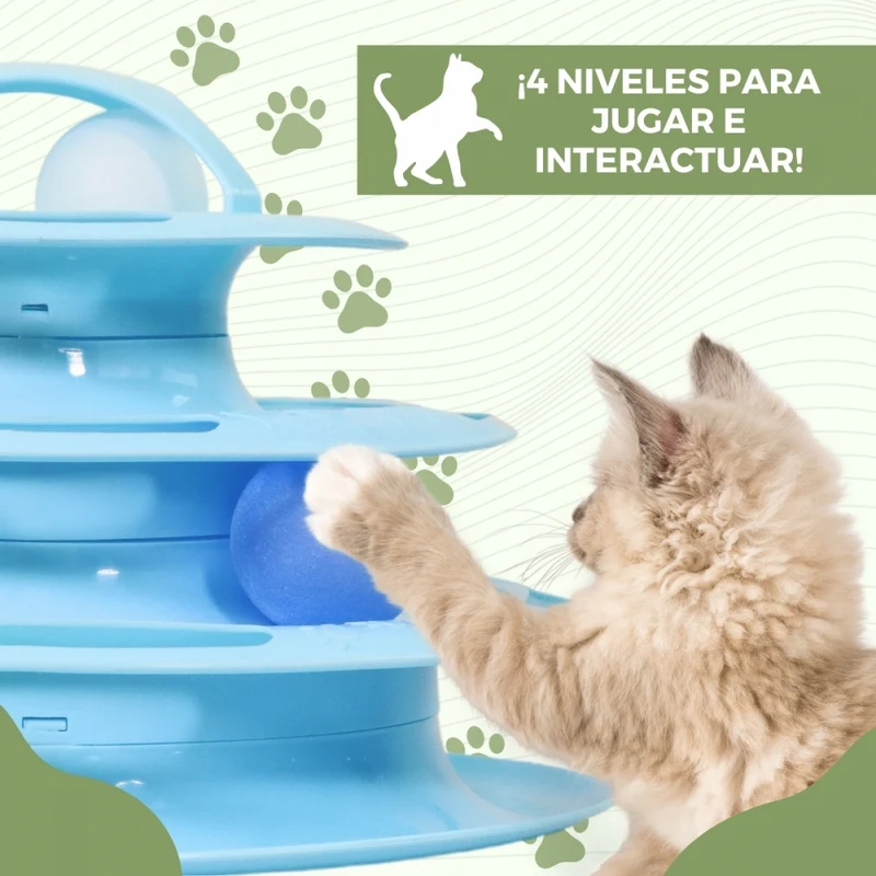 Interaktives Katzenspiel | Sinnesstimulation | Kompakt | Körperliche Aktivität | Turmdesign | Catplay | Mobiclinic