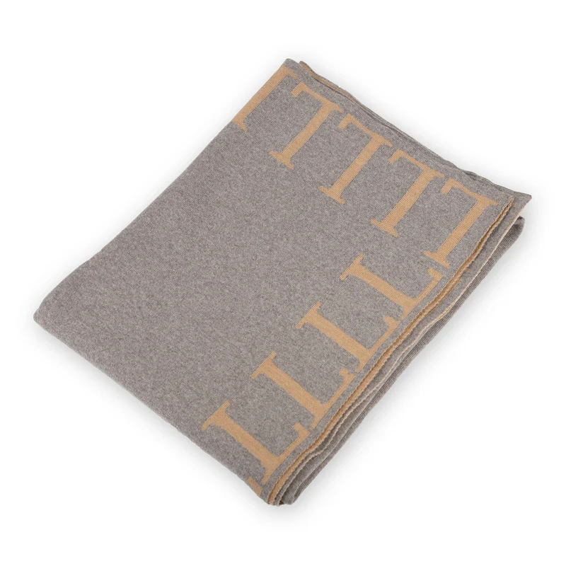 Decke 140x180cm LLLL, beige/camel