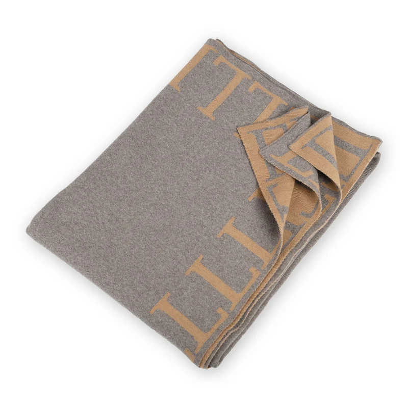 Decke 140x180cm LLLL, beige/camel