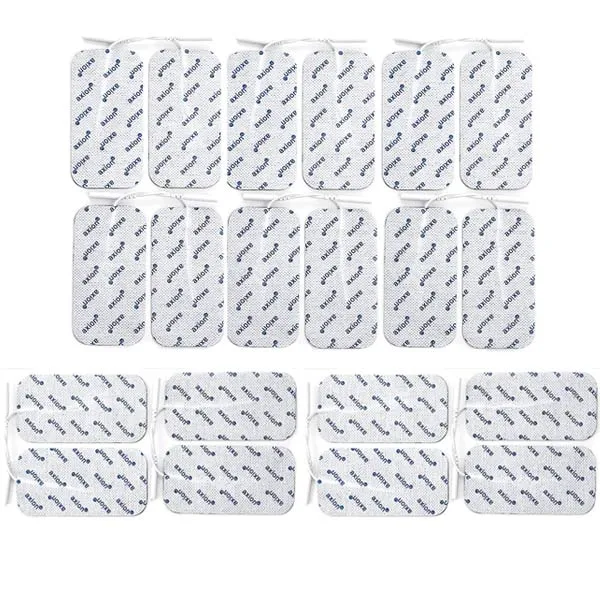 Elektroden - 10x5 cm - 20 Stück - passend zu axion, Prorelax, Promed, Auvon - 2mm Steckanschluss