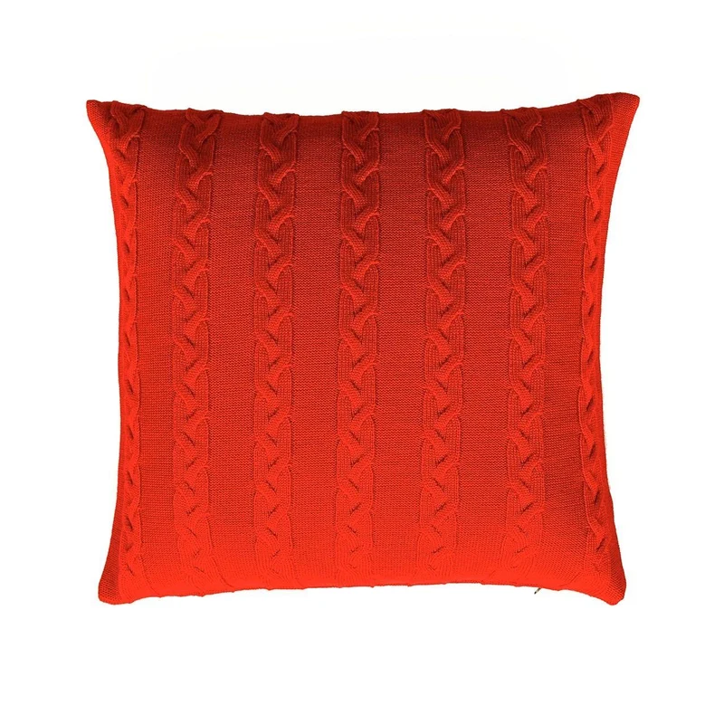 Kissenhülle 40x40cm Zopf, rot