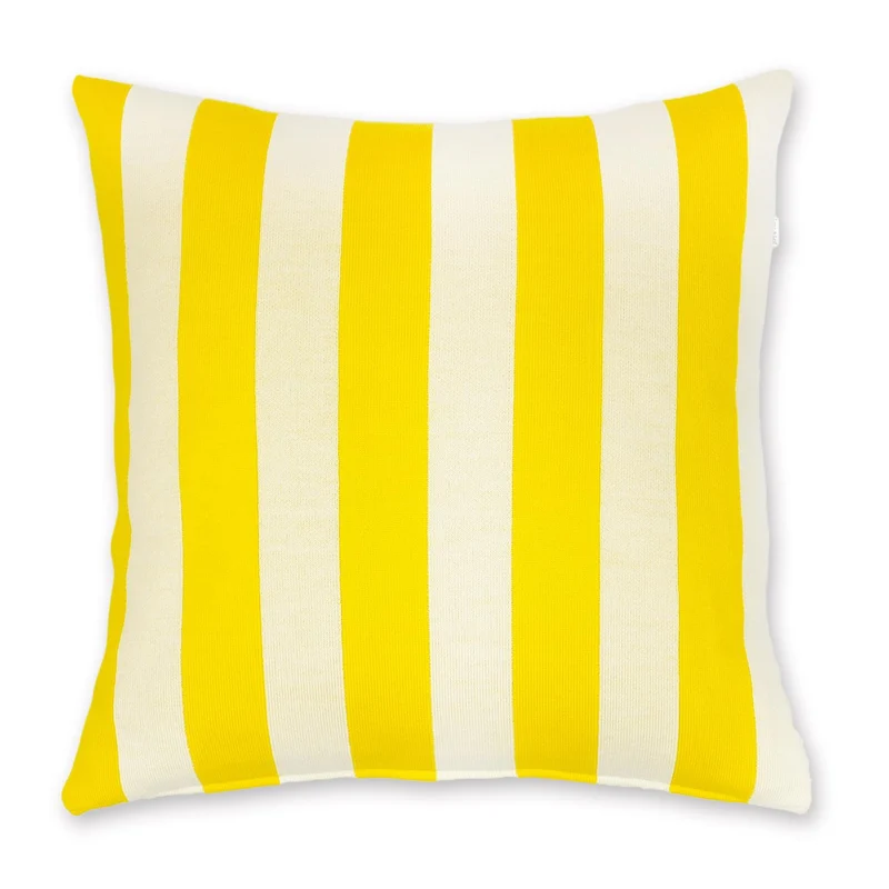 Kissenhülle 50x50cm Stripes, gelb/weiß
